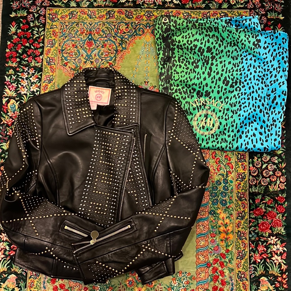 Versace x H&M studded Moto jacket! (in storage)
